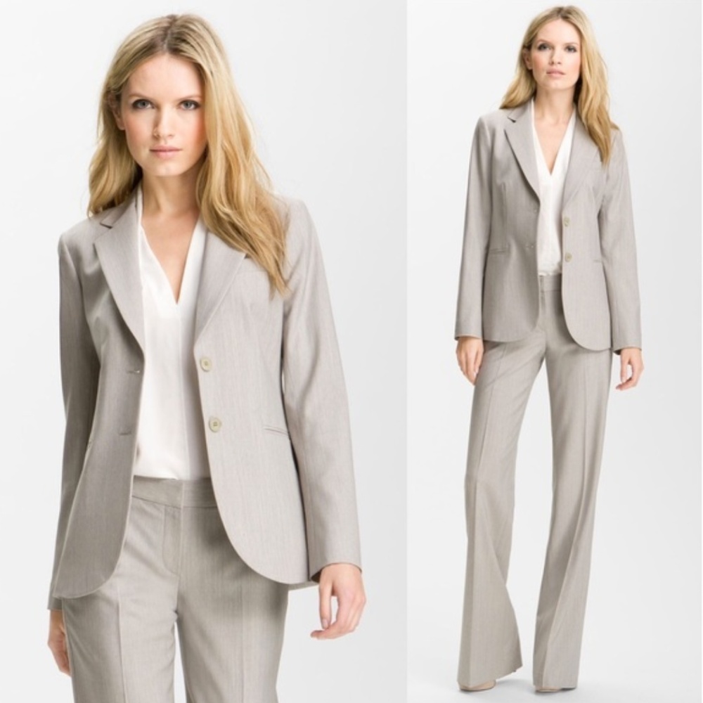 Theory • Rory Tailor Two Button Wool Blazer Grey